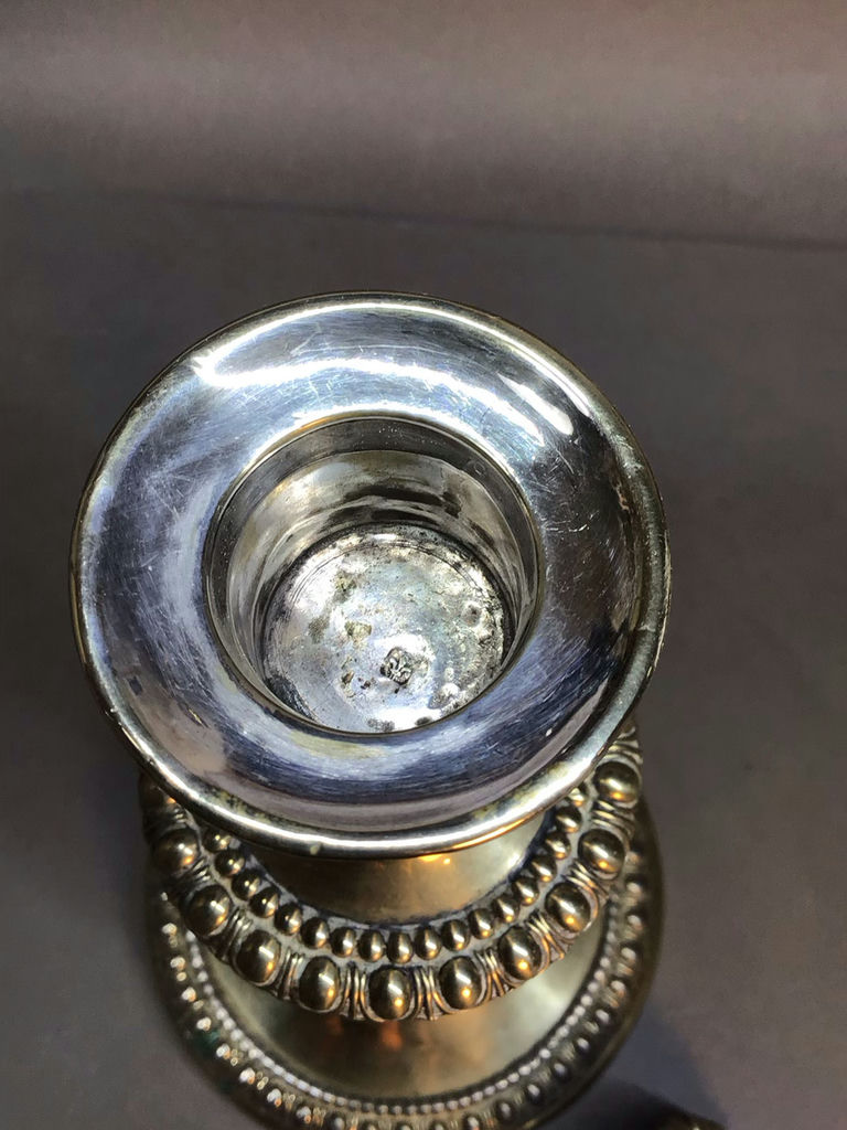 Antique Plated Tall Candle Holders - image 5 of 10