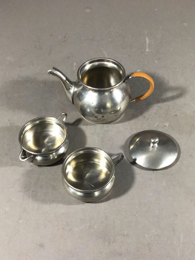 Queen Art Pewter Tea Set - image 4 of 11