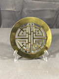 Vintage Brass Candle Holders & Trivet - thumbnail 10 of 10