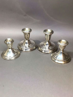 Gorham, Hamilton & More Sterling Candle Holders - Image 1 of 15