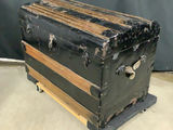 Antique Black Steamer Trunk - thumbnail 7 of 8
