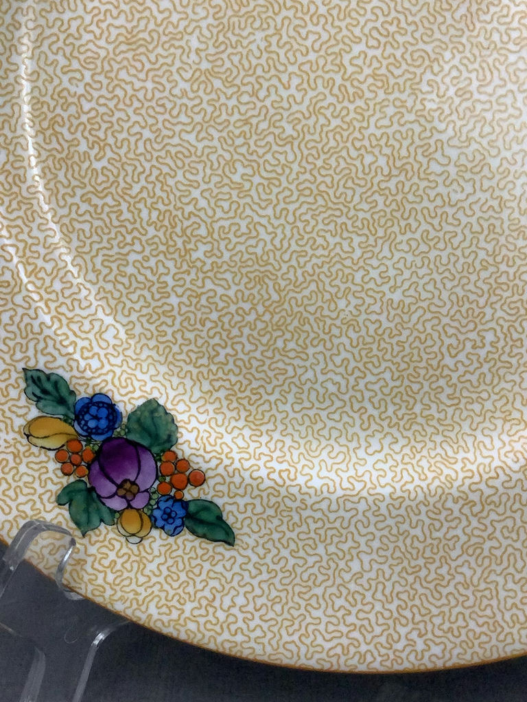 Vintage Crown Staffordshire Orange Chintz Plates - image 3 of 10