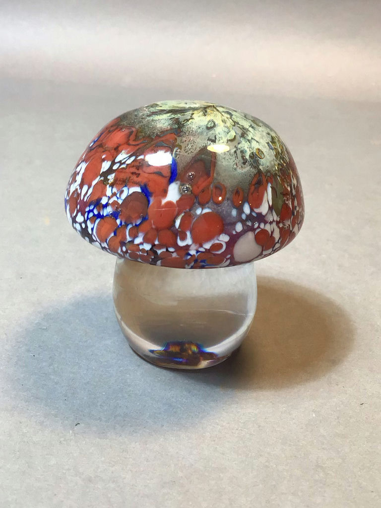 Viking Zodiac & Hadeland Glass Mushroom Paperweights - image 6 of 8