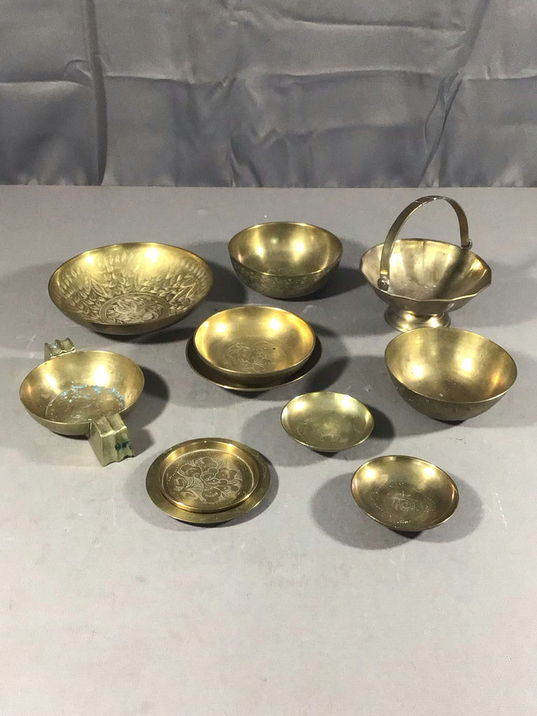 Small Brass Bowls and Coasters - image 1 of 20
