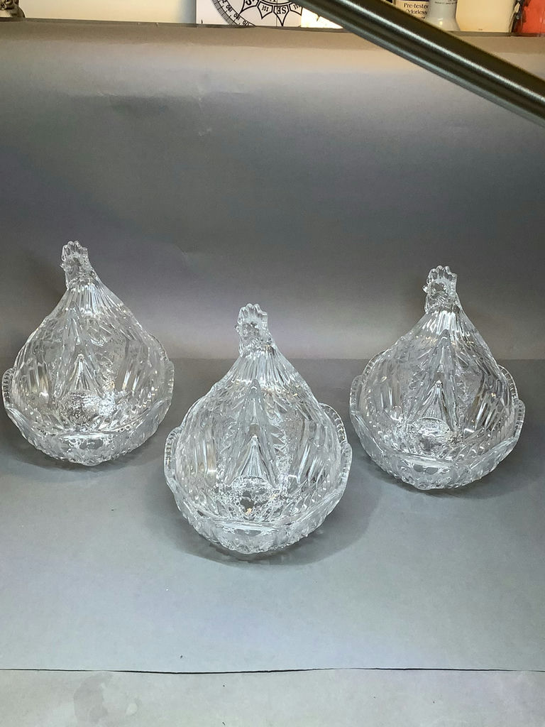 Vintage Glass Chicken Baskets - image 2 of 10