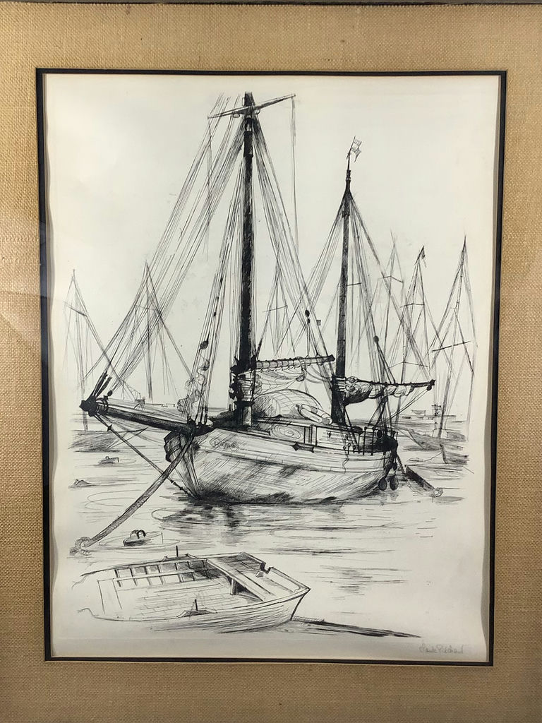 Claude Piéchoud Framed Sailboat Print - image 2 of 5
