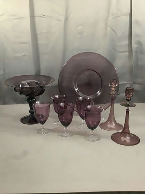 Antique Amethyst Glassware - Image 1 of 10
