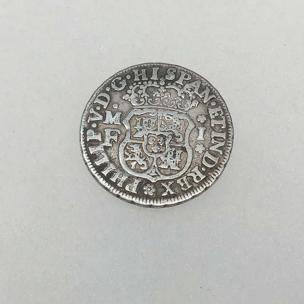 1737 Spanish Silver 1 Real Coin - image 2 of 4