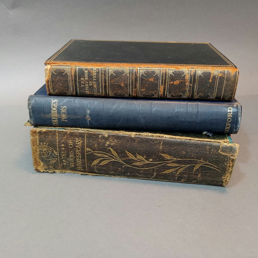 Antique English Poetry & Prose / Brass Bookends - image 1 of 24