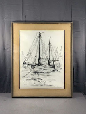 Claude Piéchoud Framed Sailboat Print - Image 1 of 5