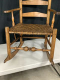 Antique Wooden Ladder-Back Rocking Chair - thumbnail 3 of 18