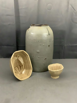Antique Crock & Butter Molds - Image 1 of 11