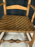 Antique Wooden Ladder-Back Rocking Chair - thumbnail 9 of 18