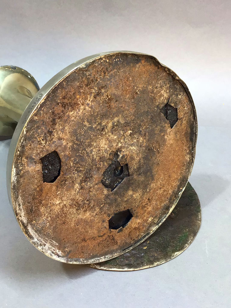 Antique Plated Tall Candle Holders - image 9 of 10