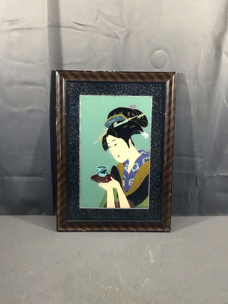 Geisha Reverse Glass Painting - image 2 of 4