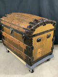 Antique Dome-Top Steamer Trunk - thumbnail 8 of 10