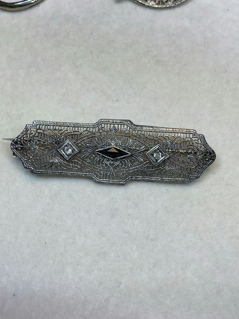 Antique Jewelry - Filigree 14K White Gold & More (8+dwt) - image 10 of 11