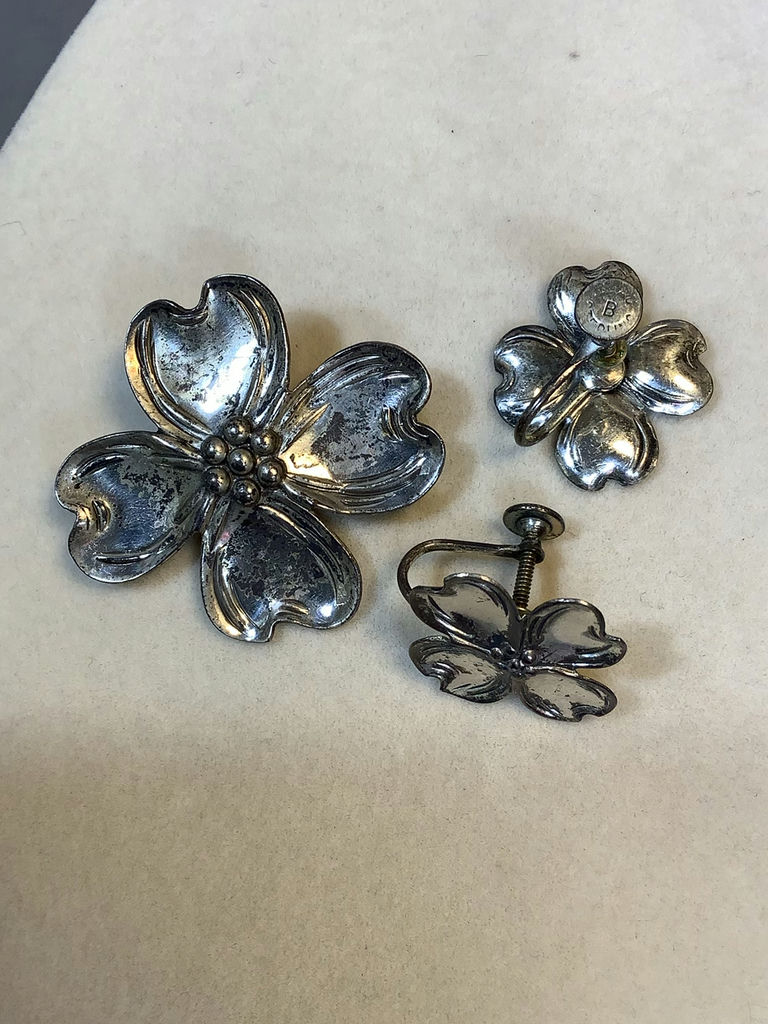 Sterling Dogwood Flower Jewelry (12+dwt) - image 2 of 7