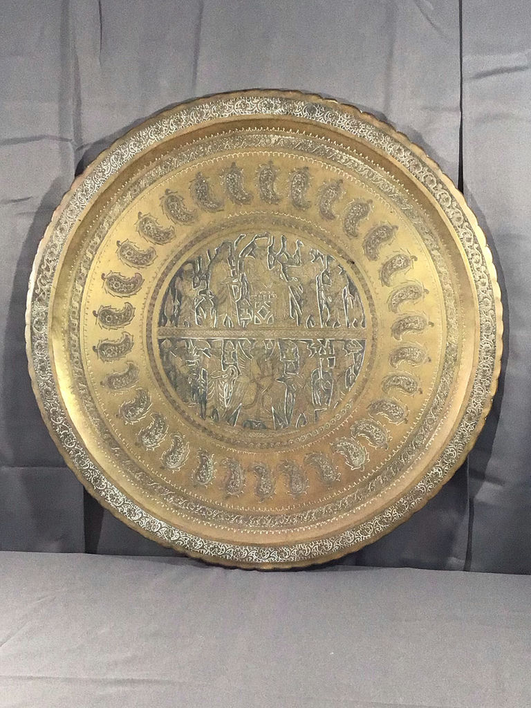 Vintage Copper Tray, Kettle, & Strainer - image 12 of 15