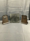 Antique Book Ends & Textile Printing Block - thumbnail 1 of 7