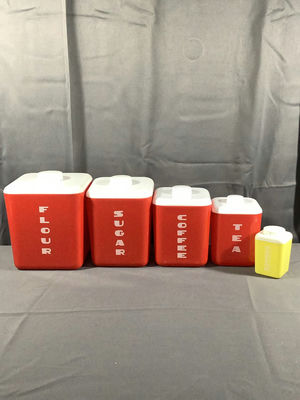 Vintage Lustro-Ware Nesting Canisters - Image 1 of 9