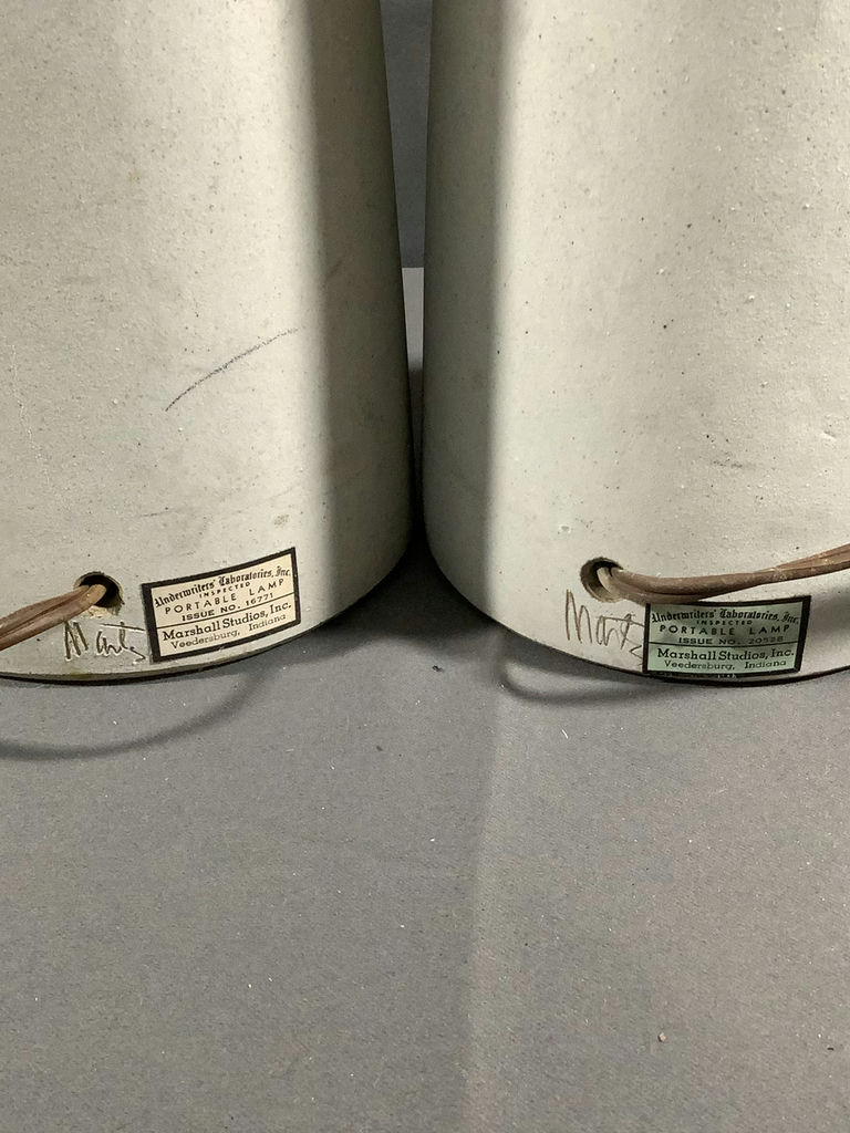 Vintage Martz Mid Century Modern Stoneware Table Lamps - image 8 of 8