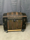 Antique Dome-Top Steamer Trunk - thumbnail 1 of 10