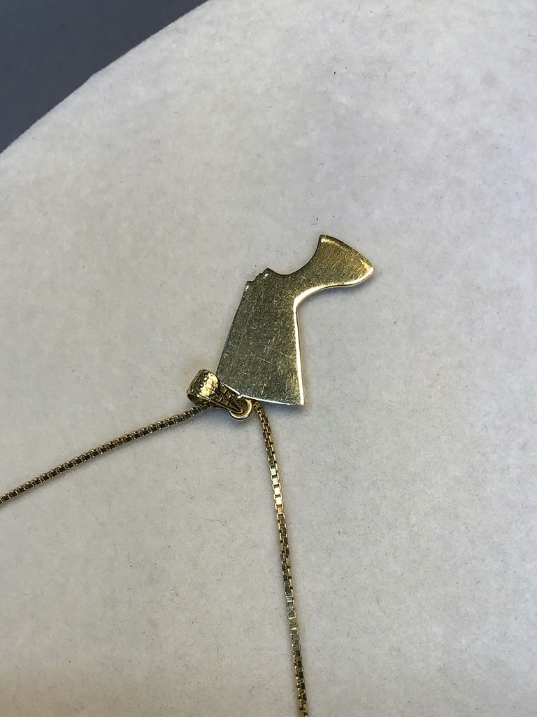 18K Yellow Gold Necklace & Nefertiti Pendant (6 dwt) - image 3 of 9