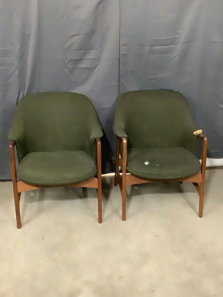 MCM Upholstered Arm Chairs - image 1 of 10
