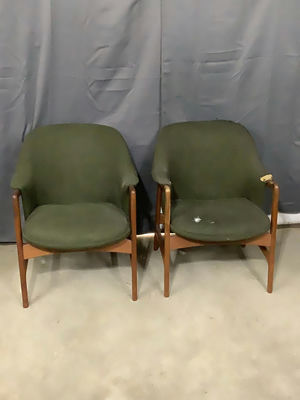 MCM Upholstered Arm Chairs - Image 1 of 10