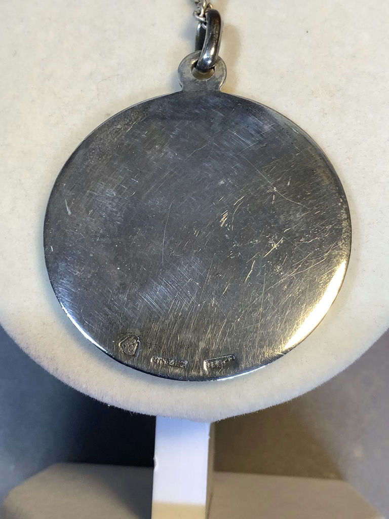 Sterling Aztec Calendar Pendant & Chain (21+dwt) - image 3 of 5