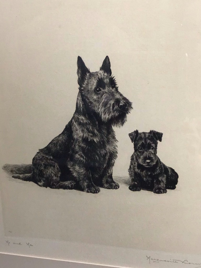 Vintage Marguerite Kirmse Framed Etching - image 1 of 7