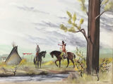 Vintage White Buffalo Framed Art - thumbnail 1 of 6