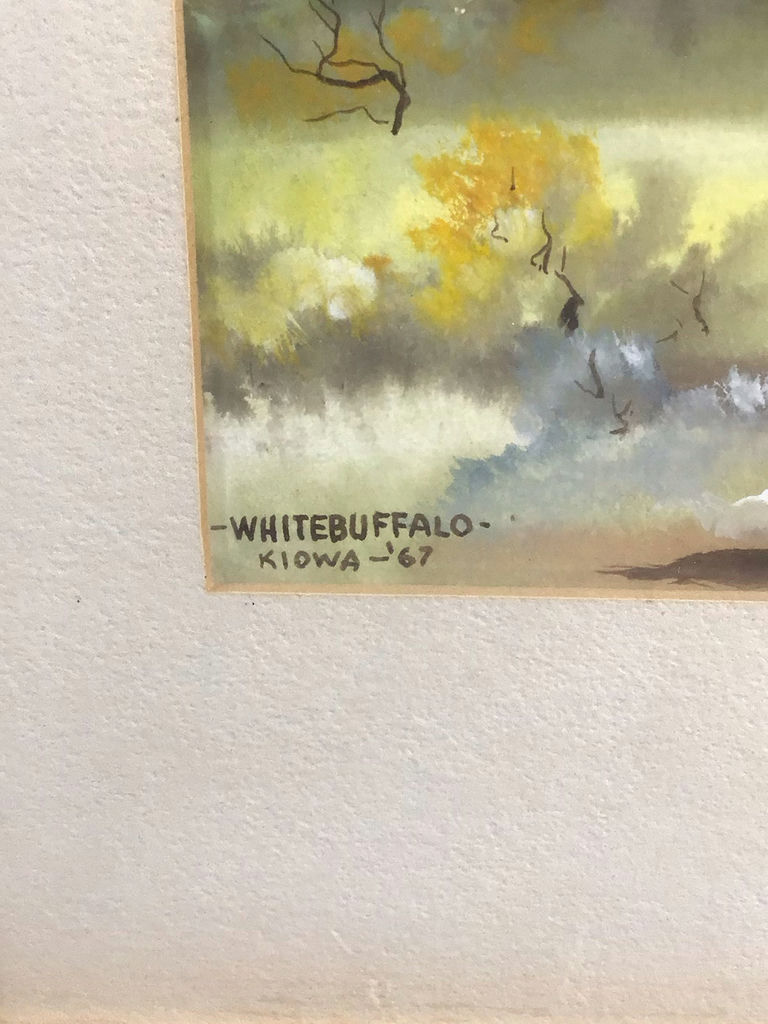 Vintage White Buffalo Framed Art - image 5 of 6