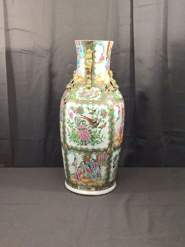 Vintage Rose Medallion Urn / Umbrella Stand - image 5 of 16
