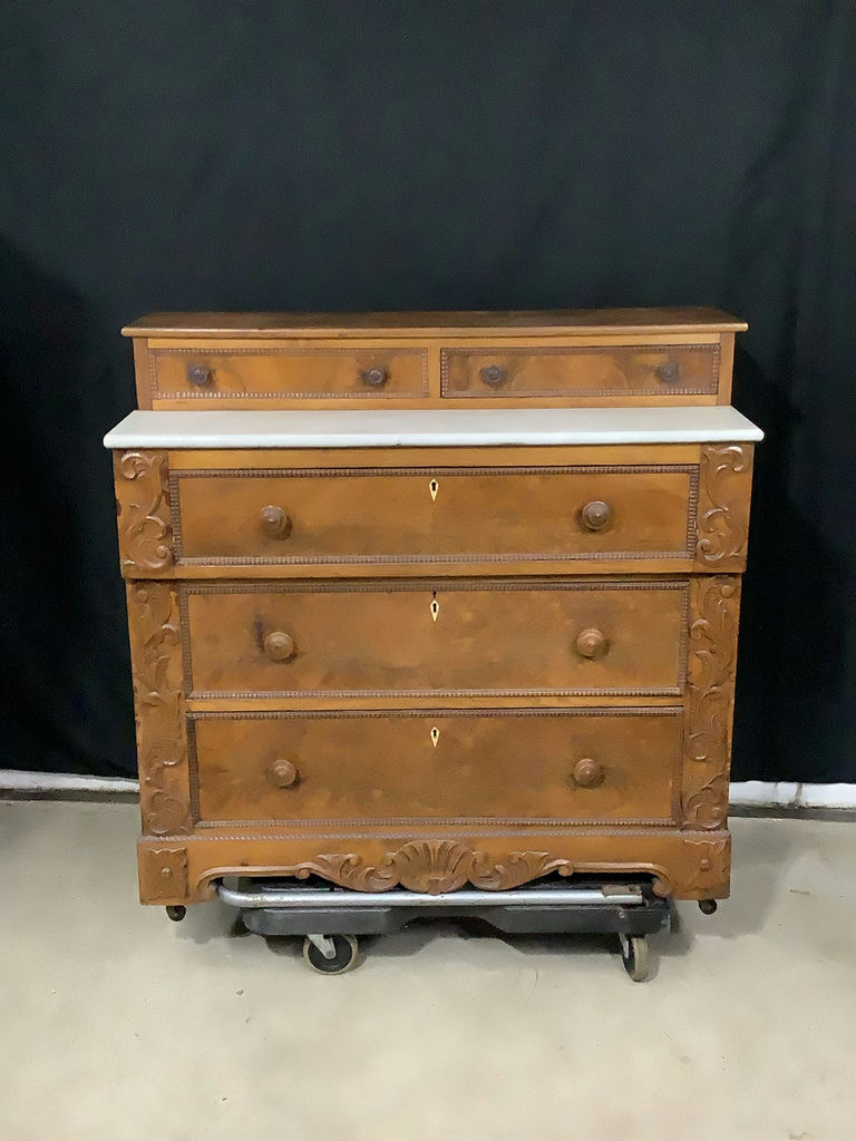 Antique Marble Top Sideboard - image 1 of 10