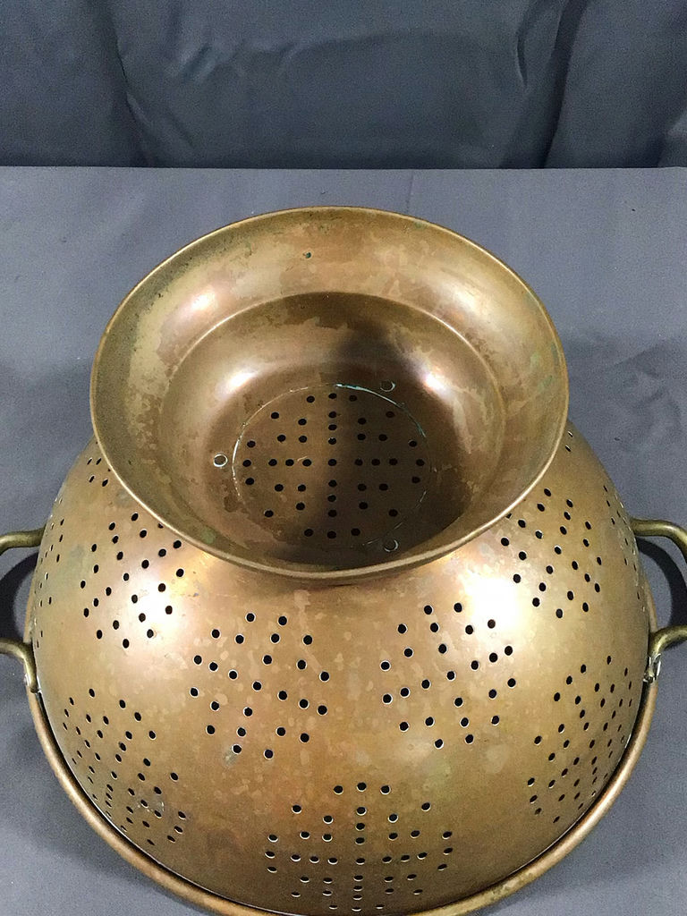Vintage Copper Tray, Kettle, & Strainer - image 11 of 15