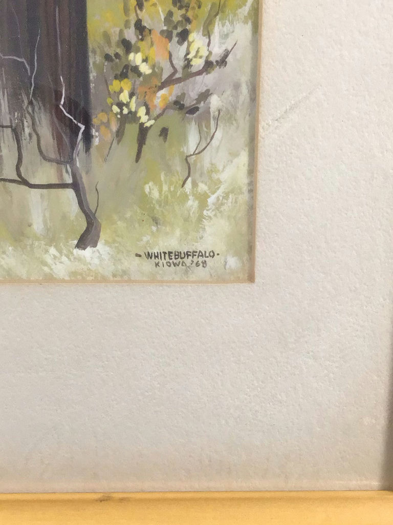 Vintage White Buffalo Framed Art - image 3 of 6