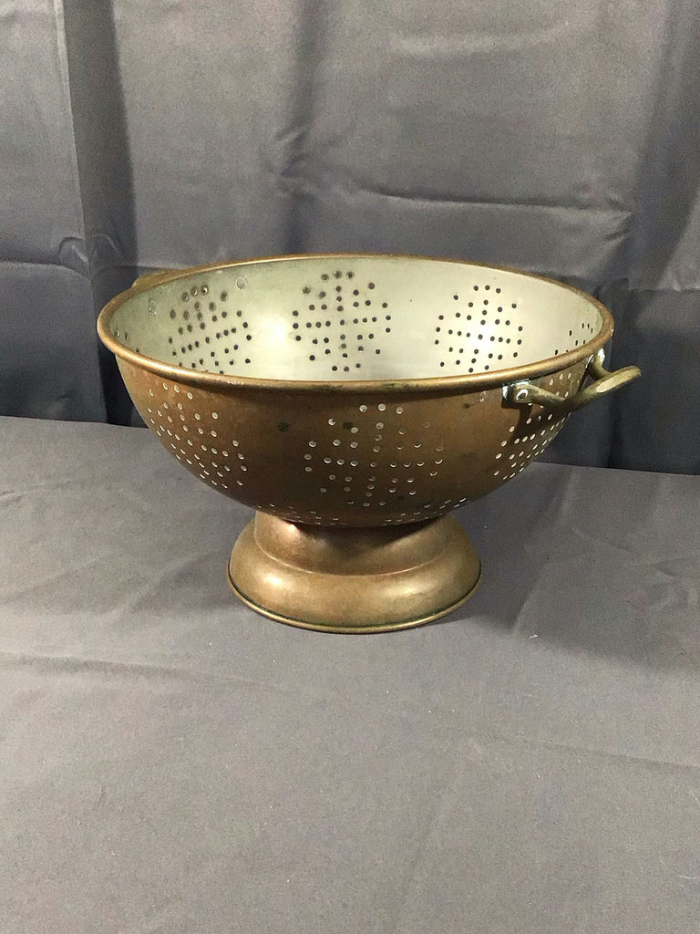Vintage Copper Tray, Kettle, & Strainer - image 8 of 15