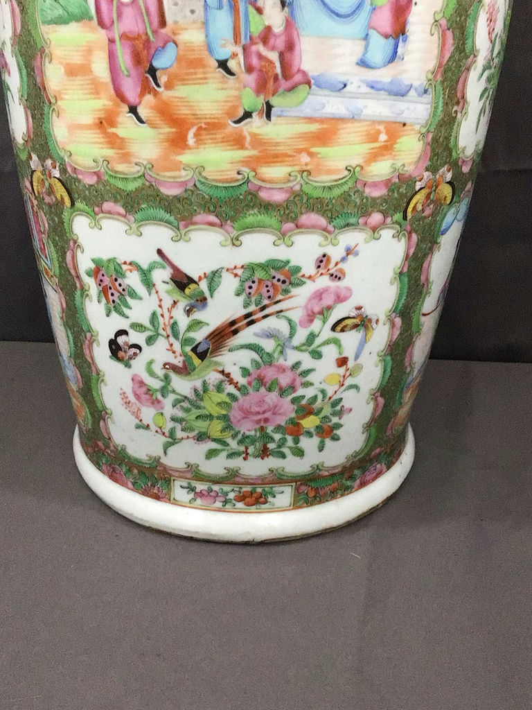Vintage Rose Medallion Urn / Umbrella Stand - image 3 of 16