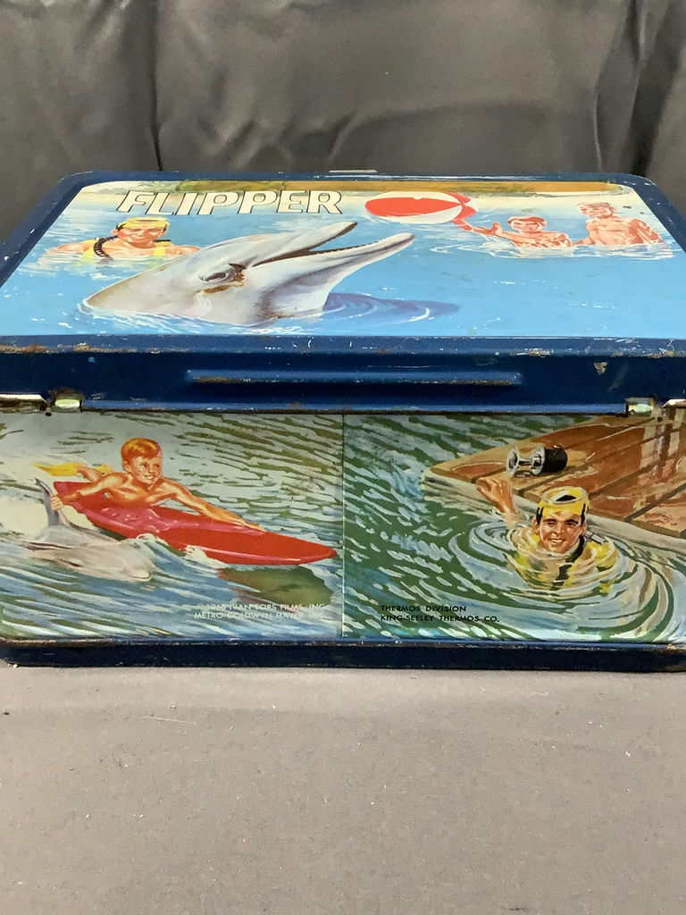 1966 King-Seeley Flipper Metal Lunchbox + Thermos - image 5 of 6