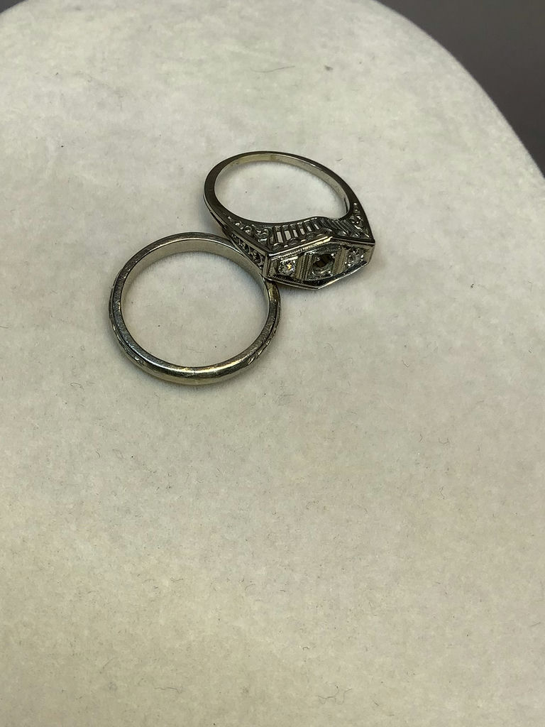 Antique Jewelry - Filigree 14K White Gold & More (8+dwt) - image 6 of 11