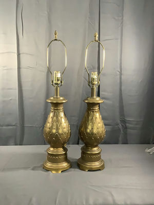 Vintage Brass Pineapple Table Lamps - Image 1 of 5