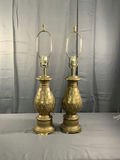 Vintage Brass Pineapple Table Lamps - thumbnail 1 of 5