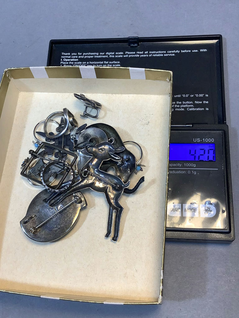 Vintage Sterling Jewelry (42 dwt) - image 17 of 19