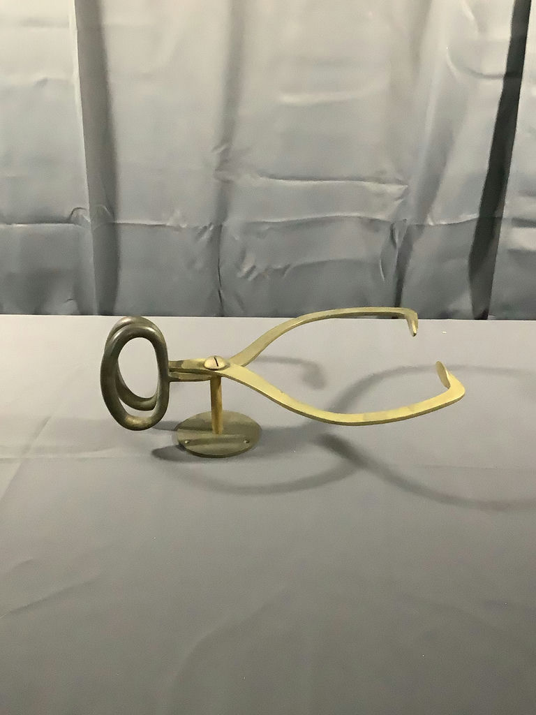 Vintage Solid Brass Wall Mount Ice Block Tongs - image 1 of 4