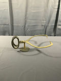 Vintage Solid Brass Wall Mount Ice Block Tongs - thumbnail 1 of 4