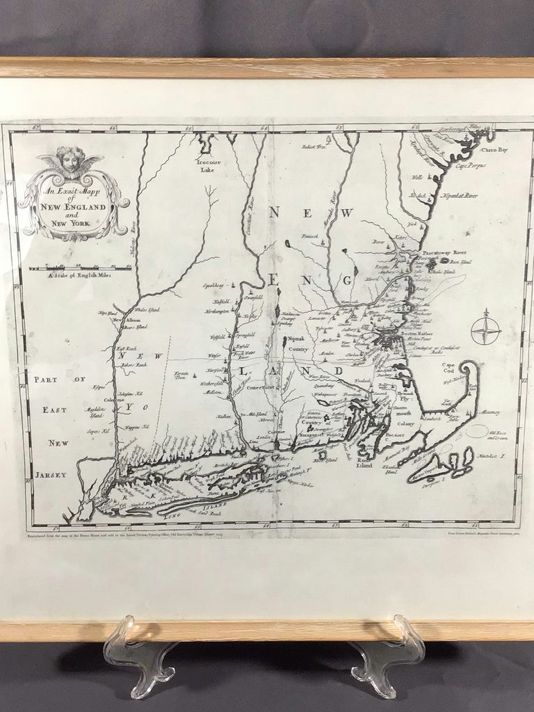 "An Exact Mapp of New England and New York" Framed Print - image 2 of 5