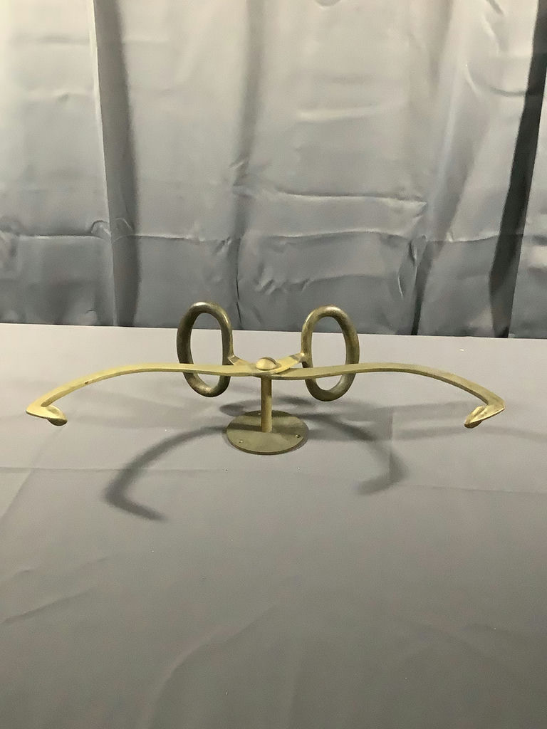 Vintage Solid Brass Wall Mount Ice Block Tongs - image 3 of 4