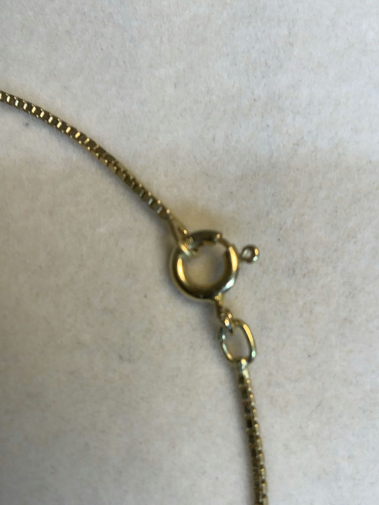 18K Yellow Gold Necklace & Nefertiti Pendant (6 dwt) - image 5 of 9